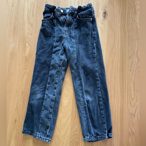 Zara Kids wide two tone black jeans size 9 girls - Picture 1 of 4